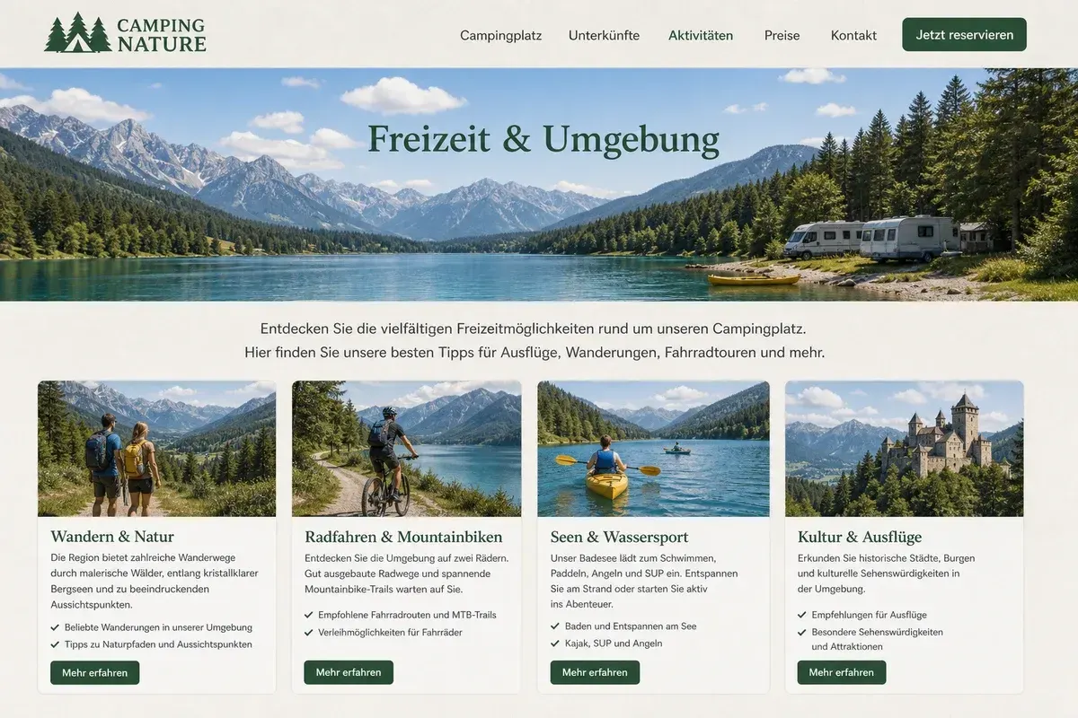 Freizeit und Angebote