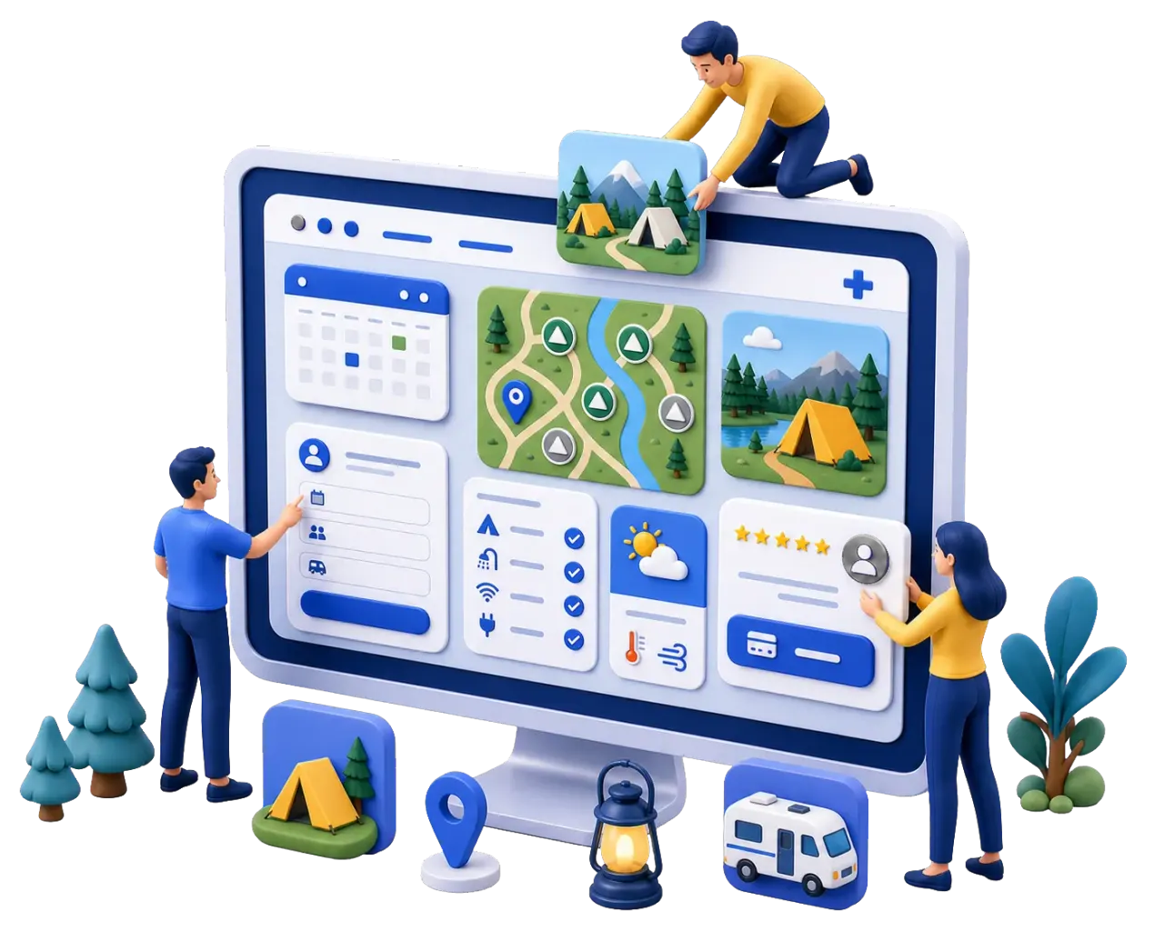 Moderne digitale Website-Lösung für Campingplätze