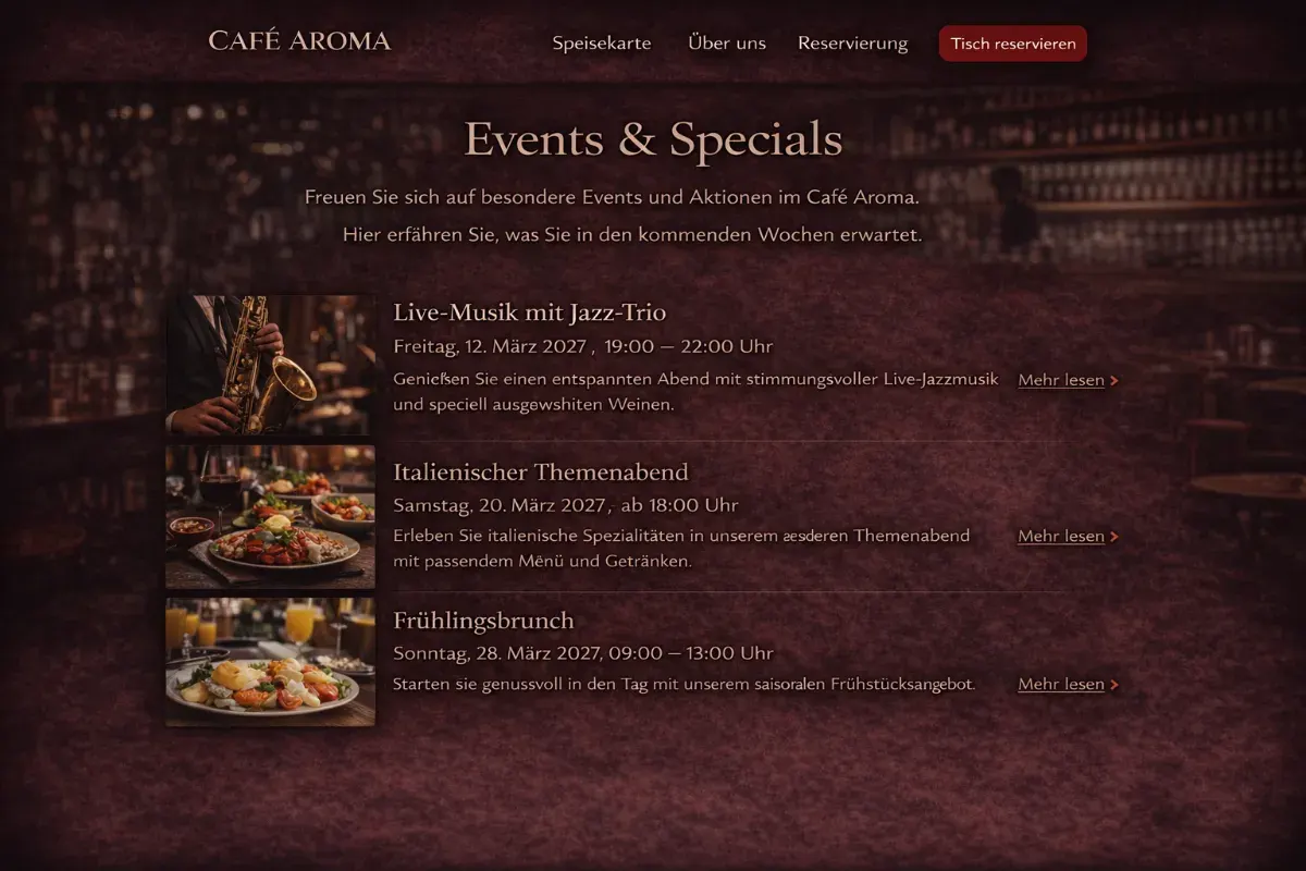 Events und Specials