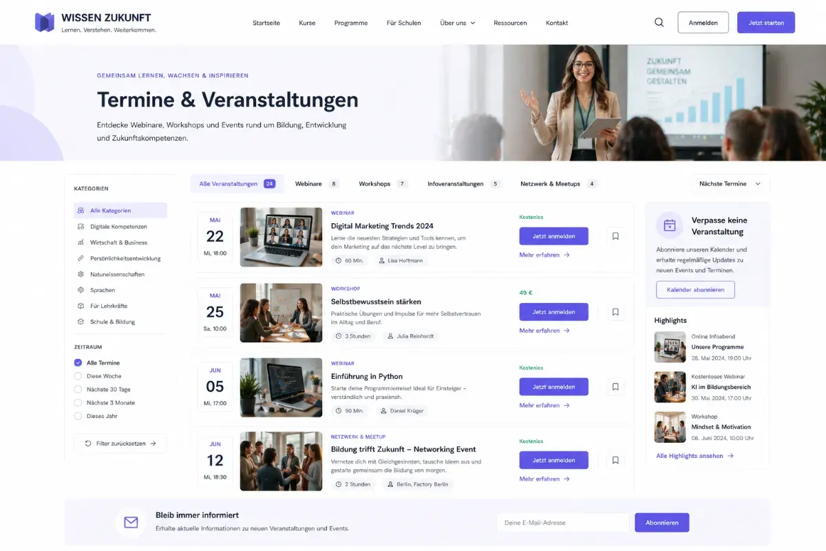 Termine und Veranstaltungen
