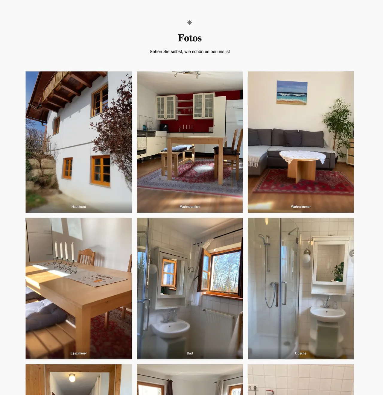 Galerie mit Fotos der Unterkunft