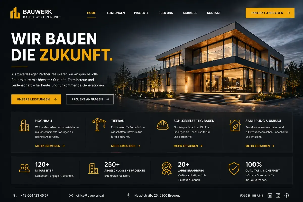 Landingpage Vorschau