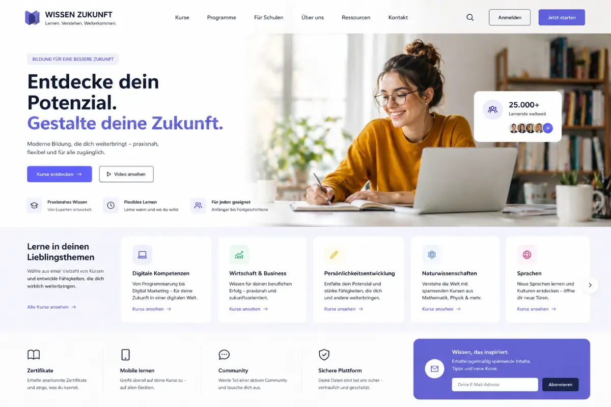 Landingpage Vorschau