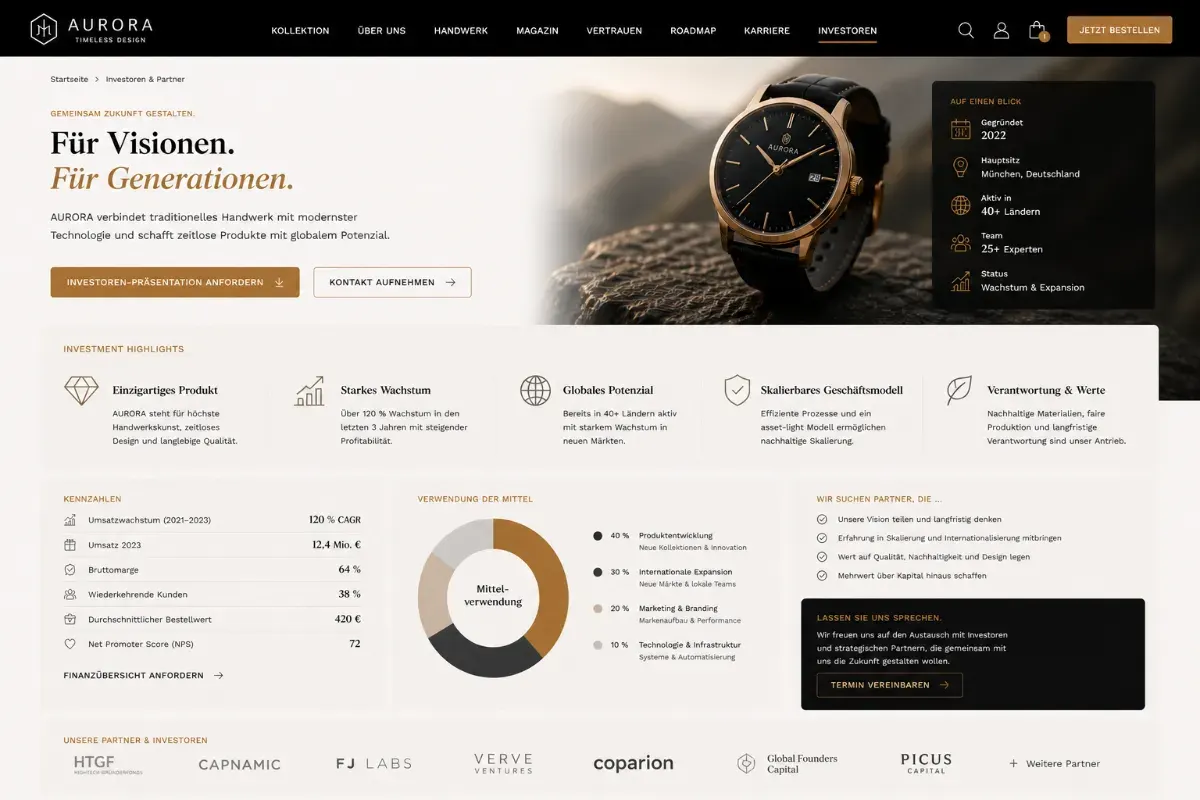 Investor- und Partnerinfos
