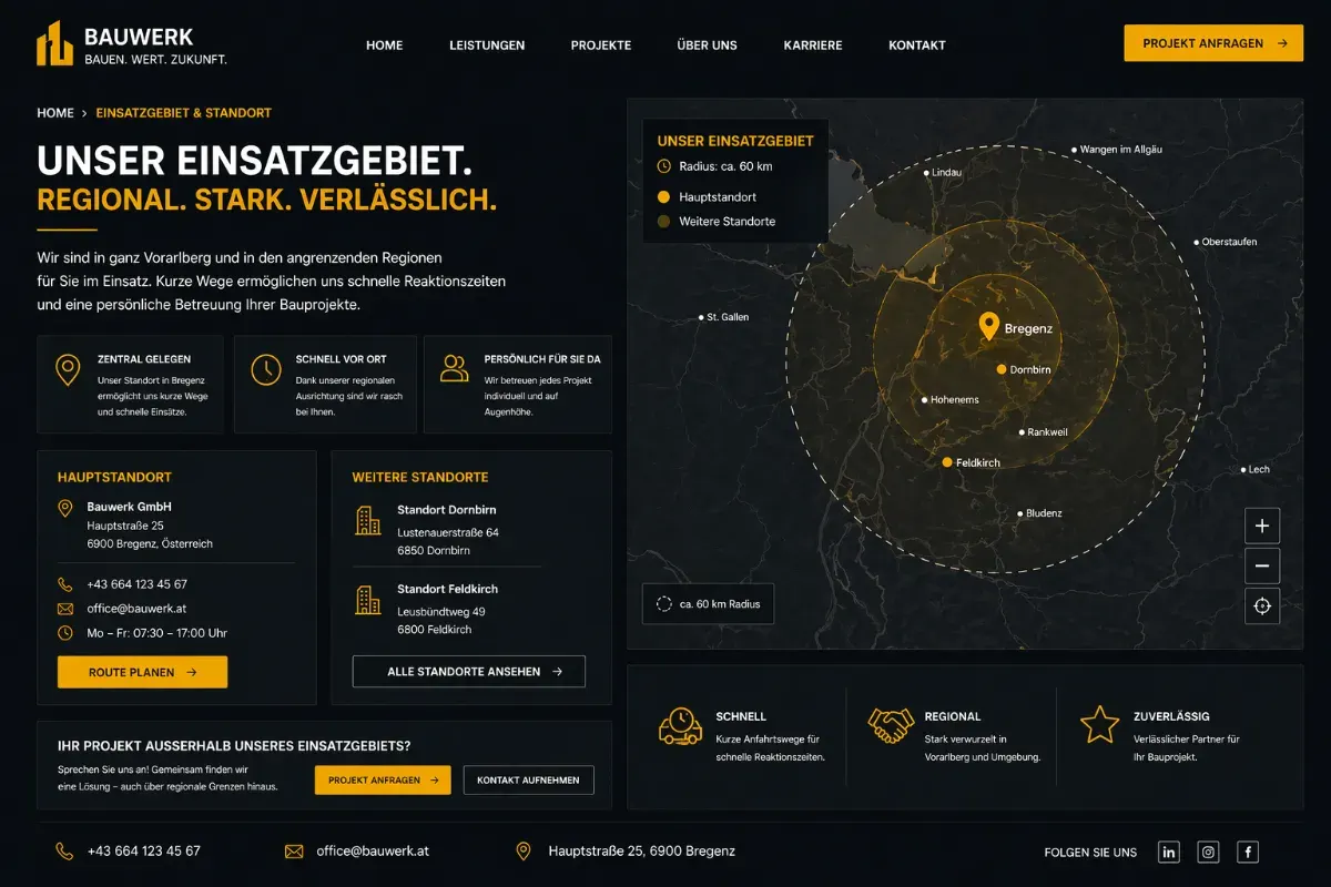 Einsatzgebiet und Standort