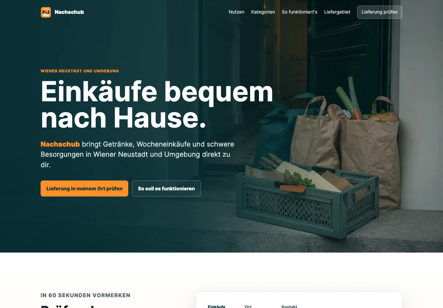 Startseite von Nachschub