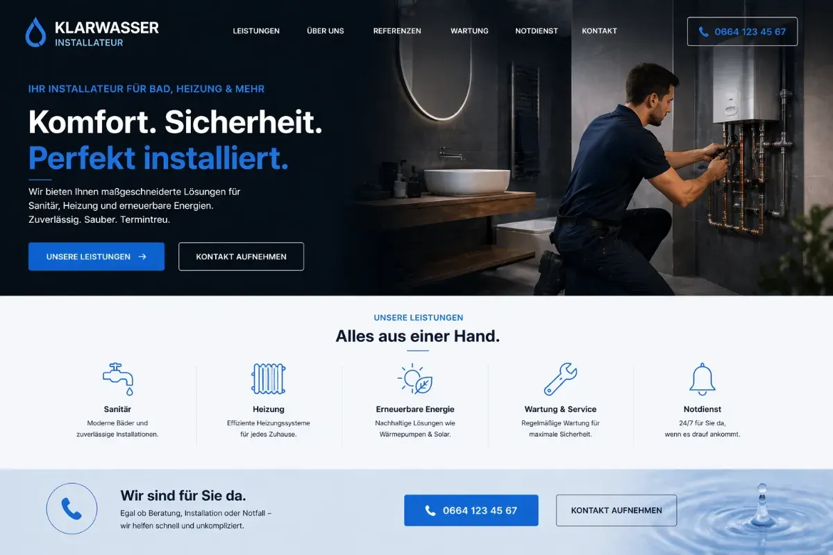 Landingpage Vorschau