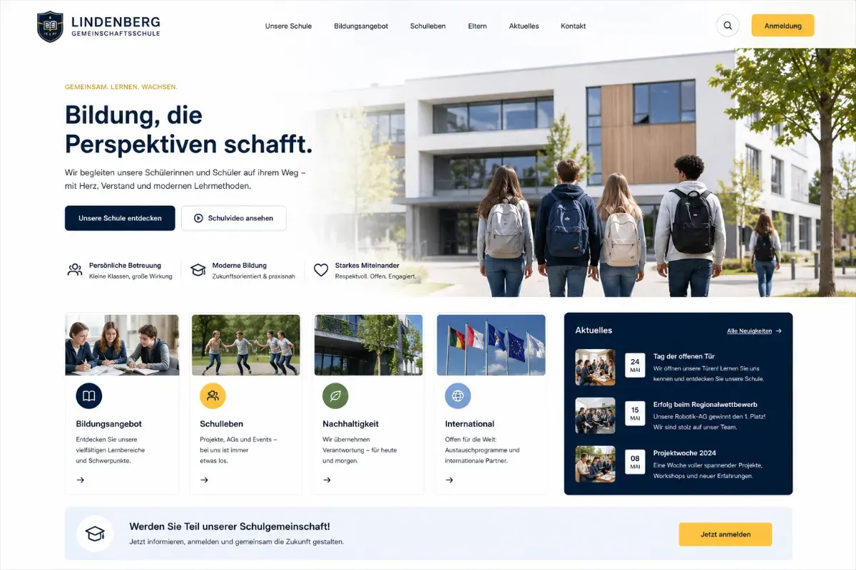 Landingpage Vorschau