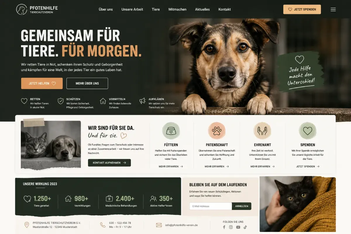 Landingpage Vorschau