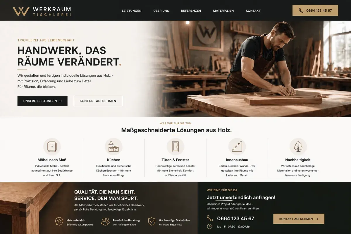 Landingpage Vorschau