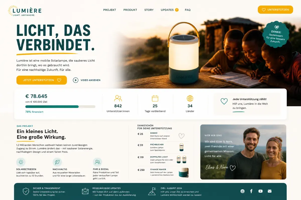 Landingpage Vorschau