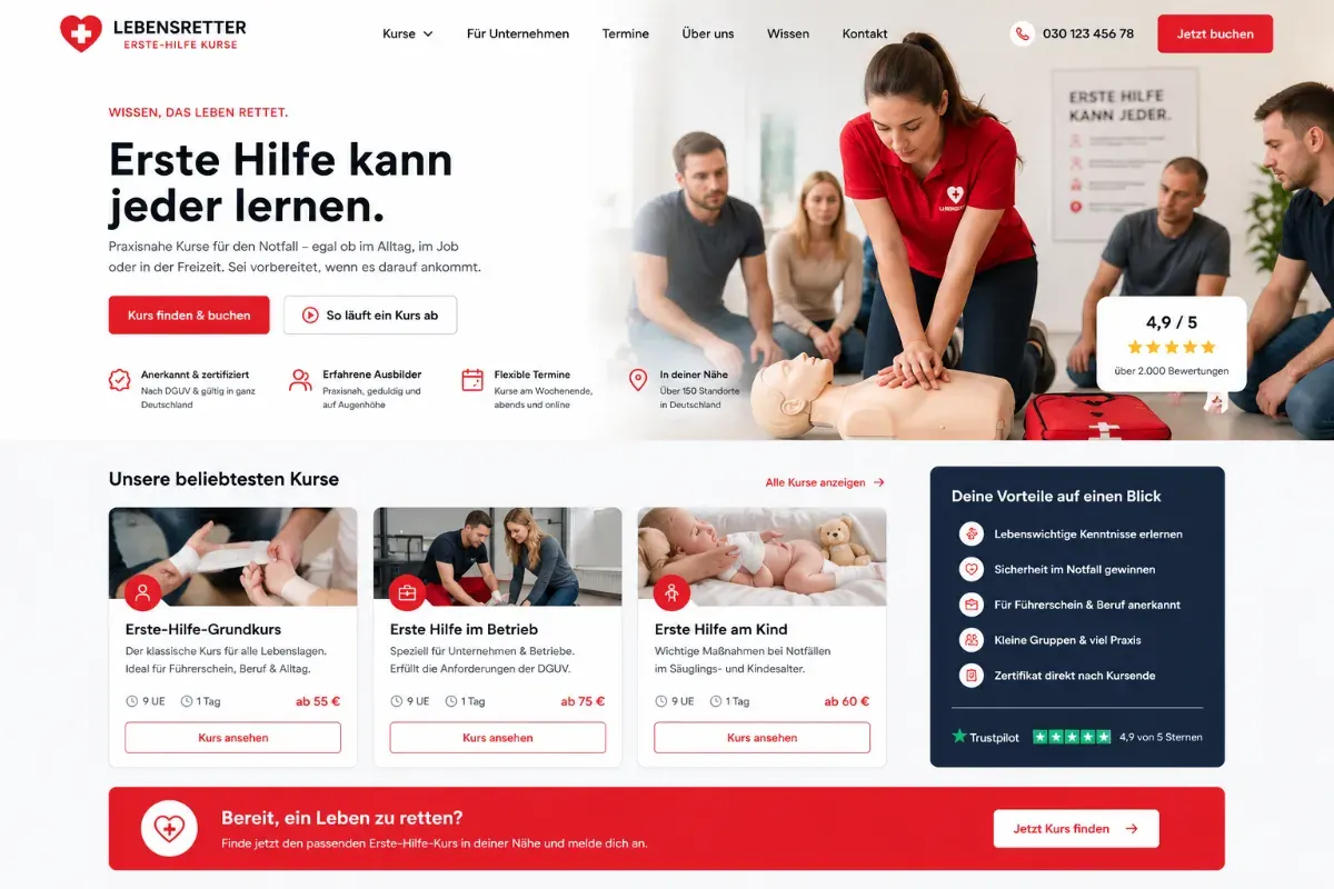 Landingpage Vorschau