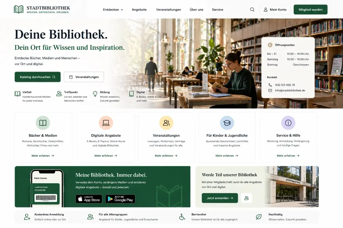 Landingpage Vorschau
