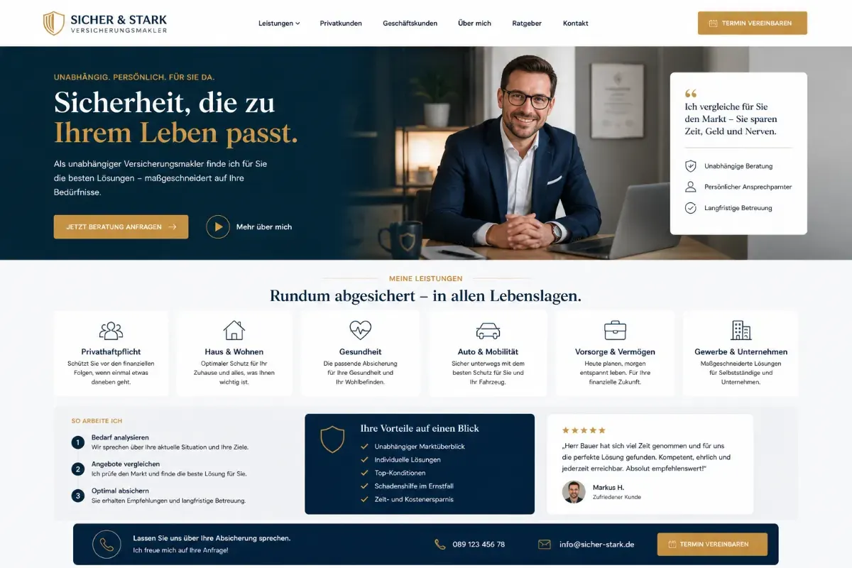 Landingpage Vorschau