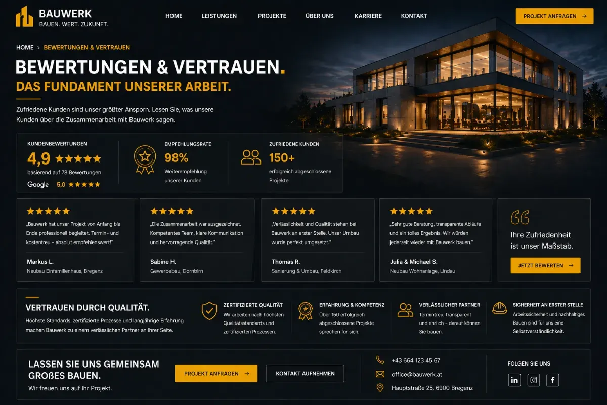 Bewertungen und Vertrauen