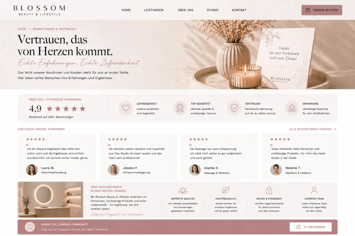 Bewertungen und Vertrauen