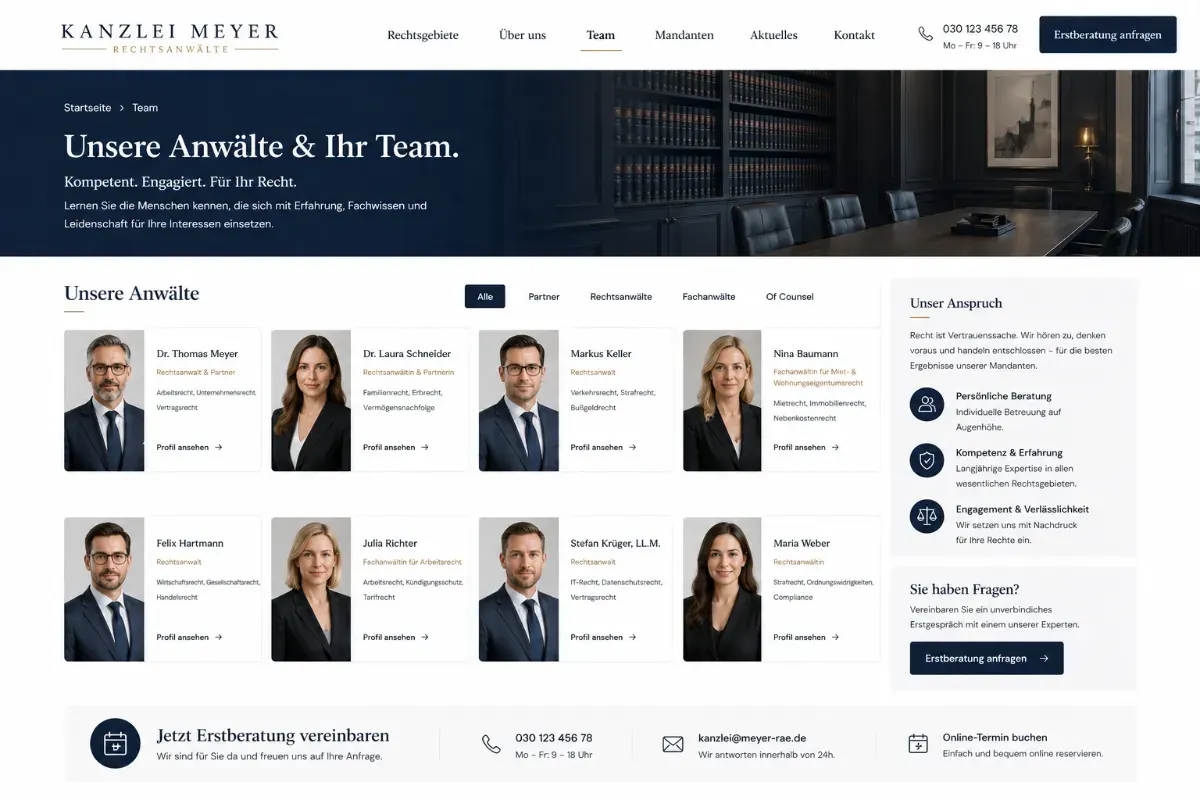 Anwälte und Teamprofile