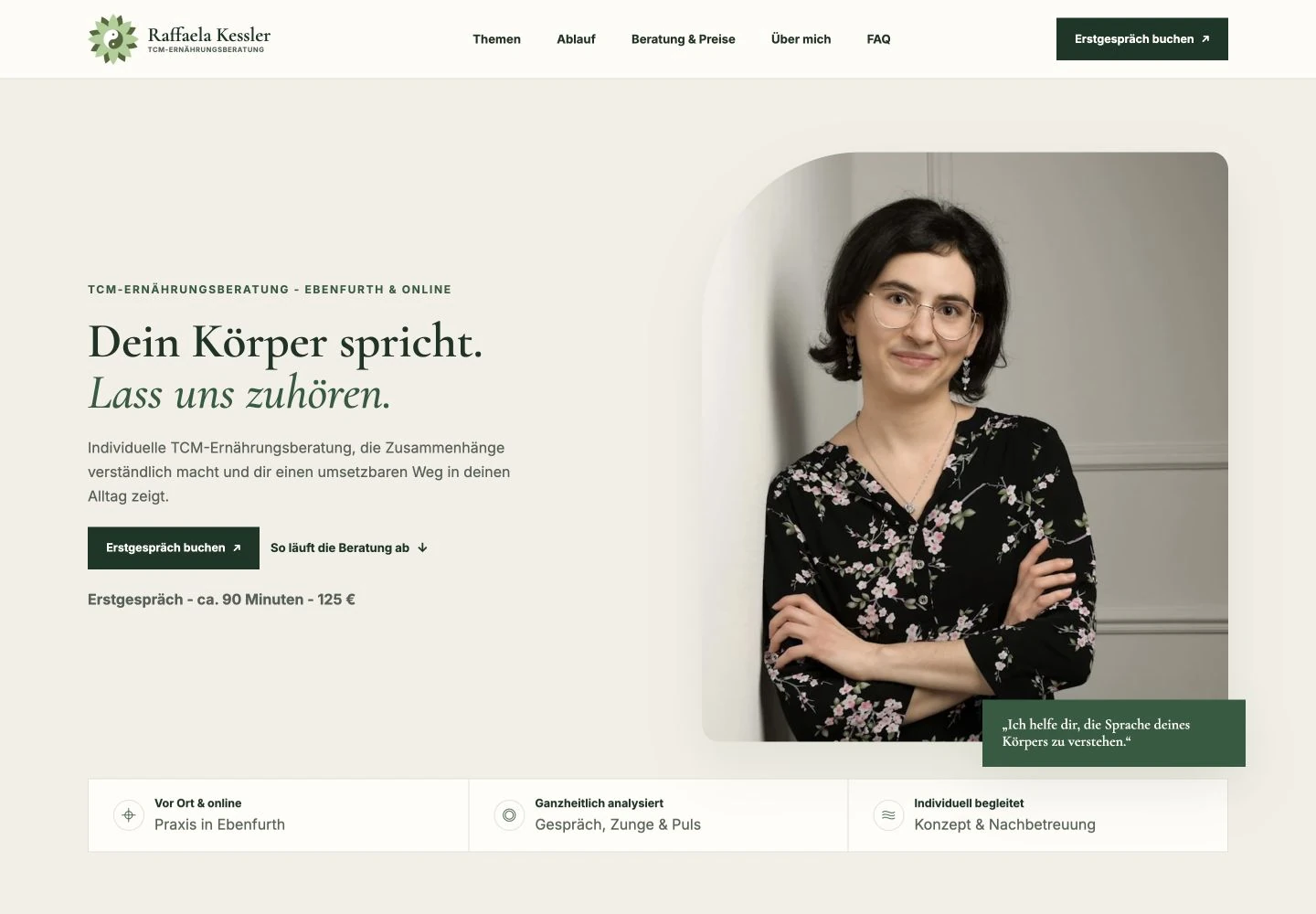 Raffaela TCM: echte Projektansicht auf einem aufgeklappten Notebook